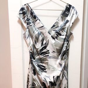 Maggy London Printed Off the Shoulder Dress